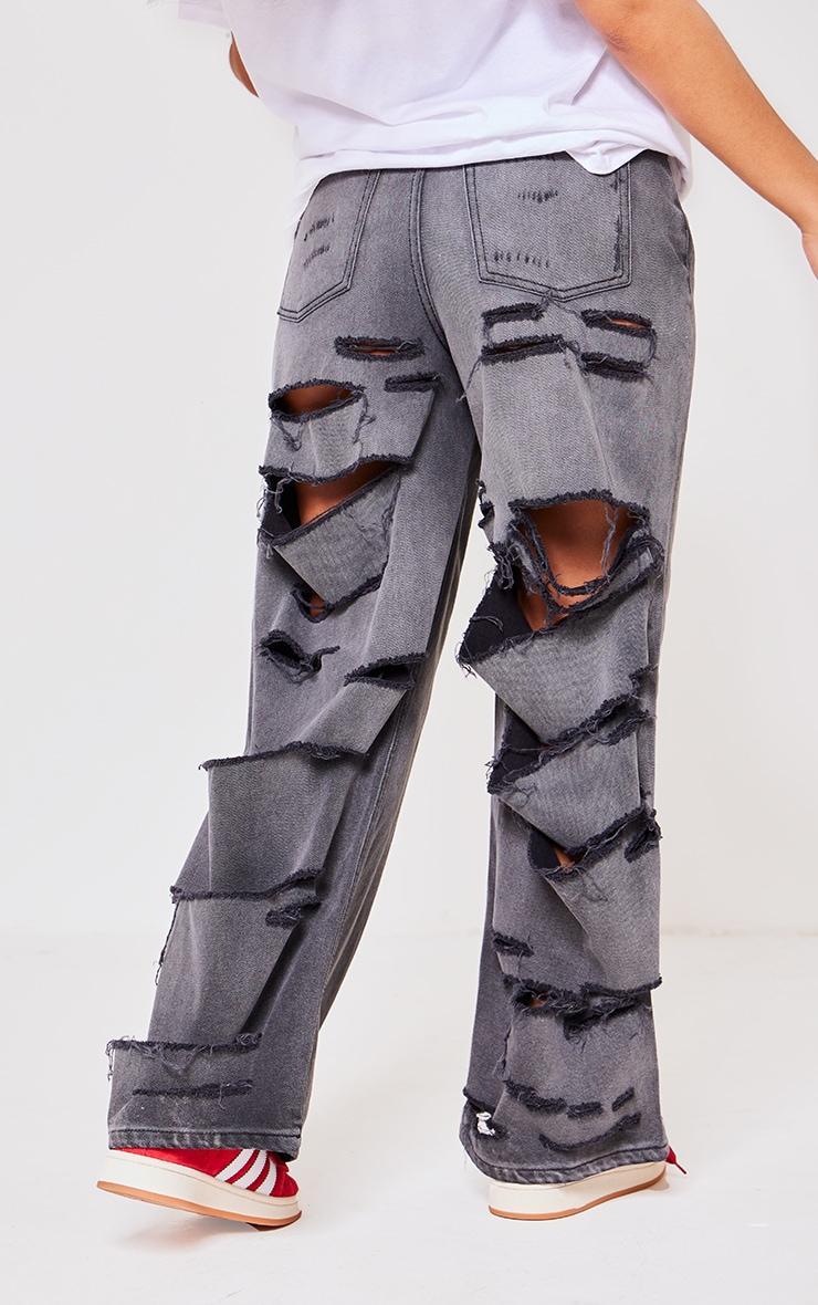 Petite Black High Waisted Extreme Cut Out Detail Jeans Product Image