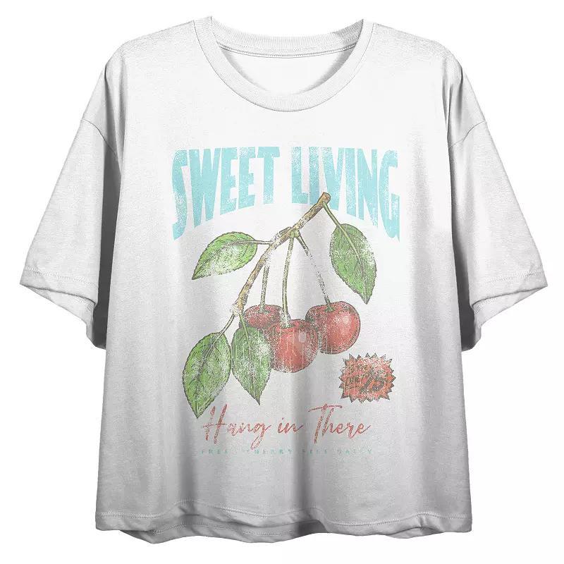 Juniors' Sweet Living Hang In There Graphic Tee, Women's, Size: Large, White Product Image