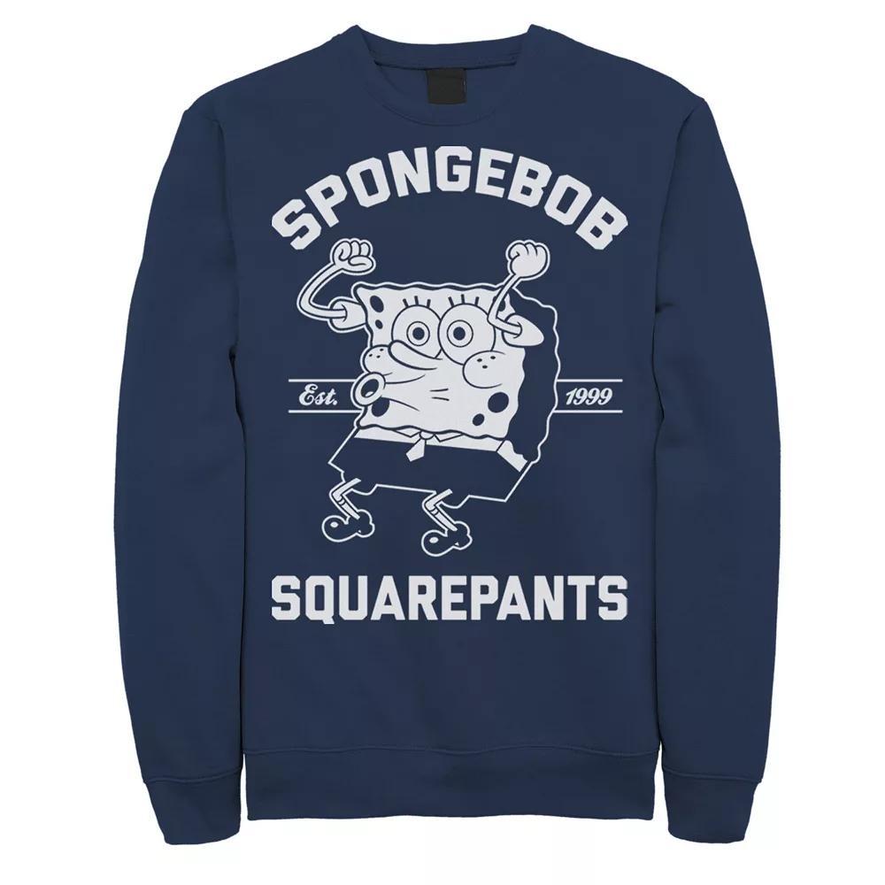 Men's Nickelodeon SpongeBob SquarePants Excited Established 99 Sweatshirt, Size: XXL, Blue Product Image