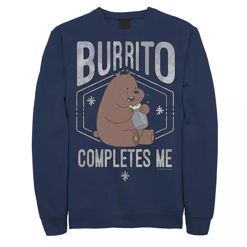 Men's Cartoon Network We Bare Bears Burrito Completes Me Sweatshirt, Size: XXL, Blue Product Image