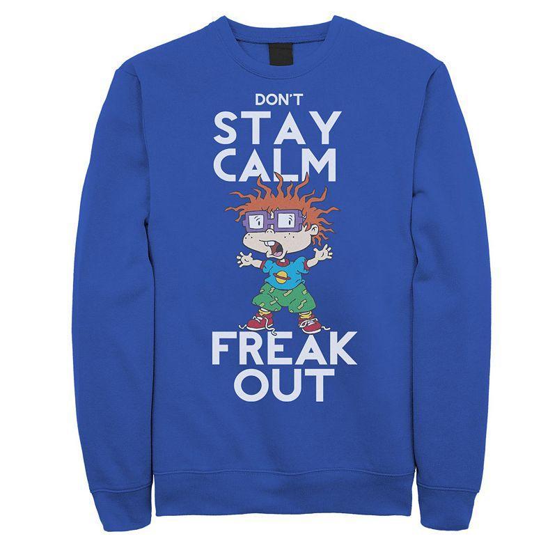 Men's Rugrats Chuckie Freak Out Fleece, Size: 3XL, Blue Product Image
