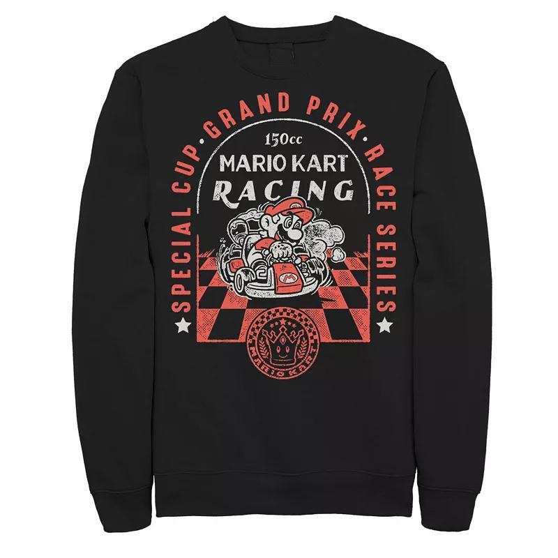 Men's Mario Kart Racing Special Cup Vintage Poster Sweatshirt, Size: Medium, Black Product Image