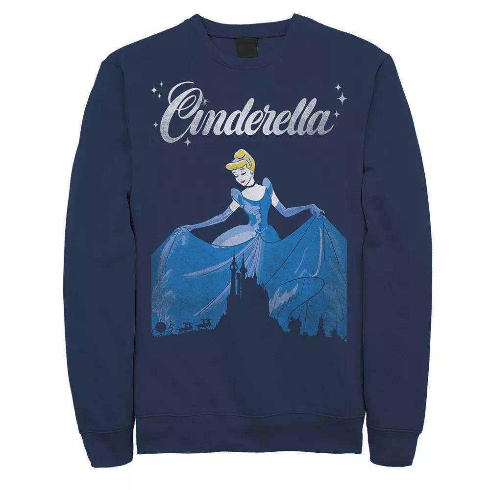 Disney's Cinderella Vintage Castle Silhouette Men's Sweatshirt, Size: XL, Blue Product Image