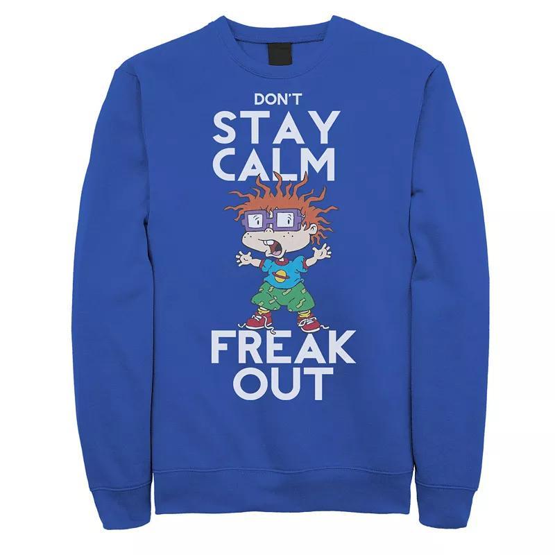 Men's Rugrats Chuckie Freak Out Fleece, Size: 3XL, Blue Product Image