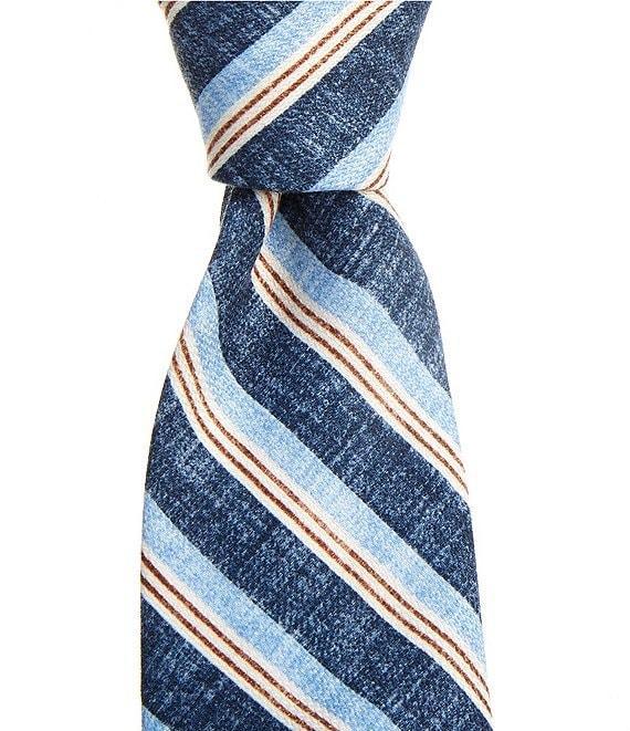 Edward Armah Stripe 3.3#double; Silk Tie Product Image