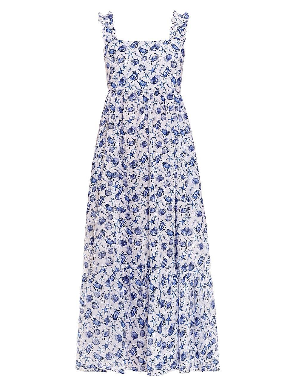 Womens Mika Linen Seashell Maxi Dress Product Image