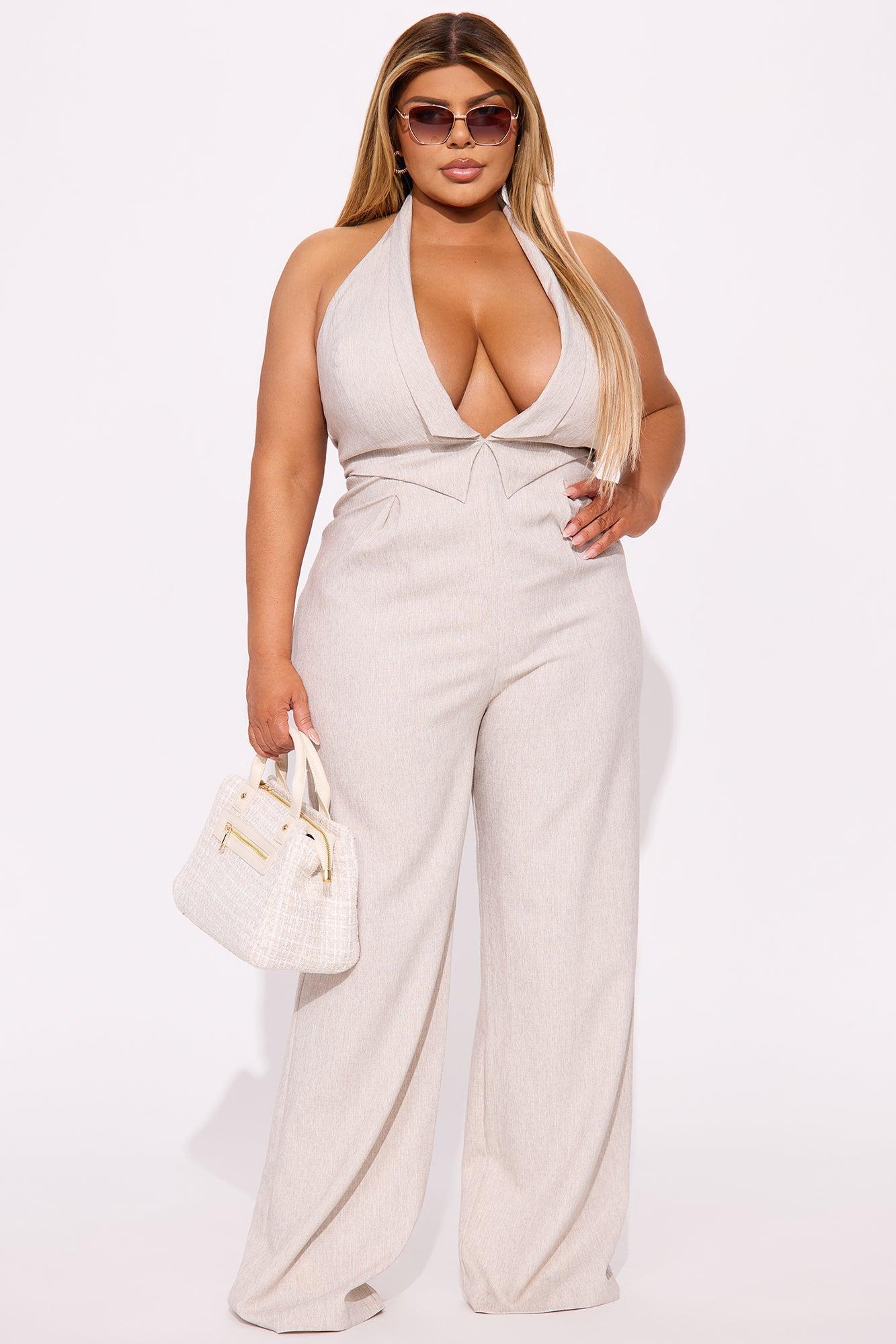 Making Moves Linen Jumpsuit - Oatmeal Product Image