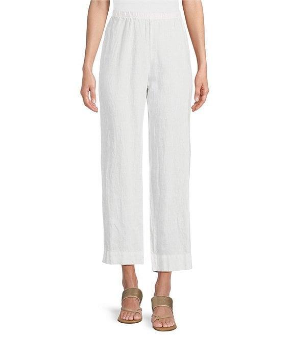 Bryn Walker Anka Light Linen Straight Leg Pull-On Pants Product Image