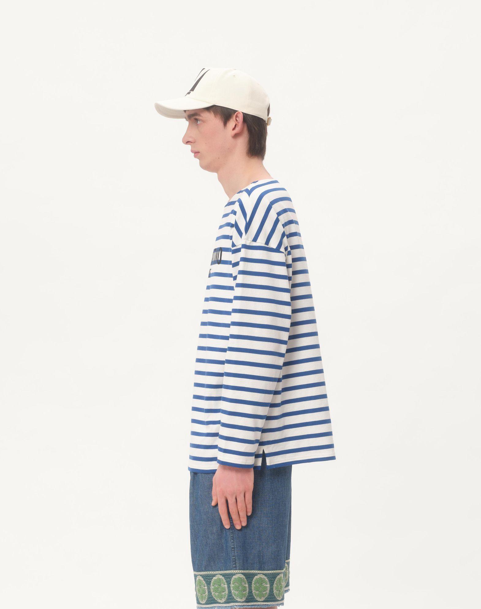 Long-Sleeved Cotton T-Shirt With Chez Valentino Print Product Image