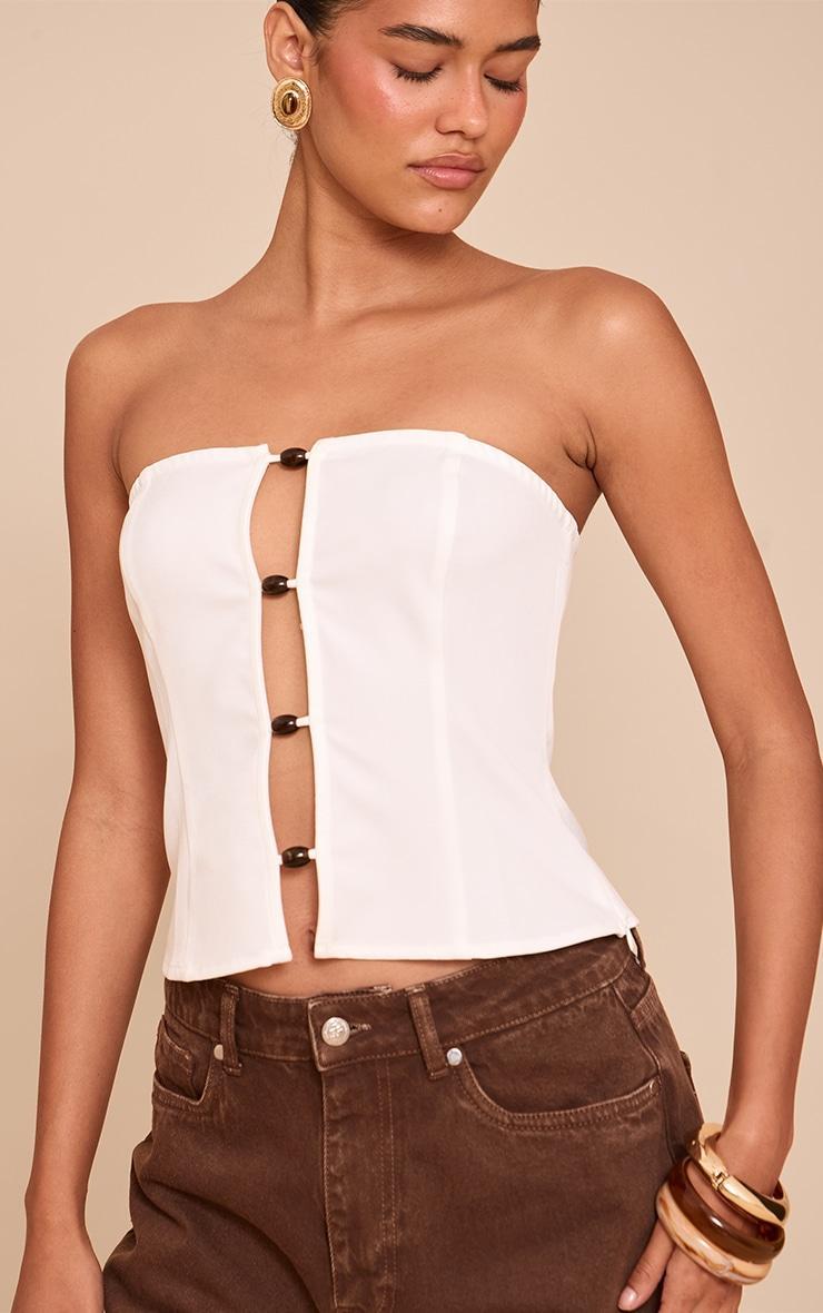 White Beaded Bandeau Product Image