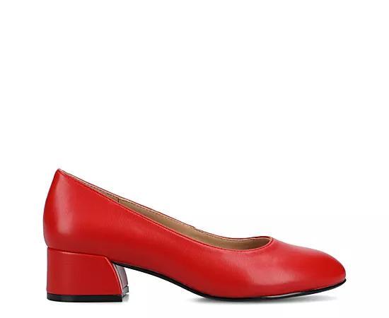 Journee Medium and Wide Width Saarii Womens Slip-On Block Heel Pumps Product Image