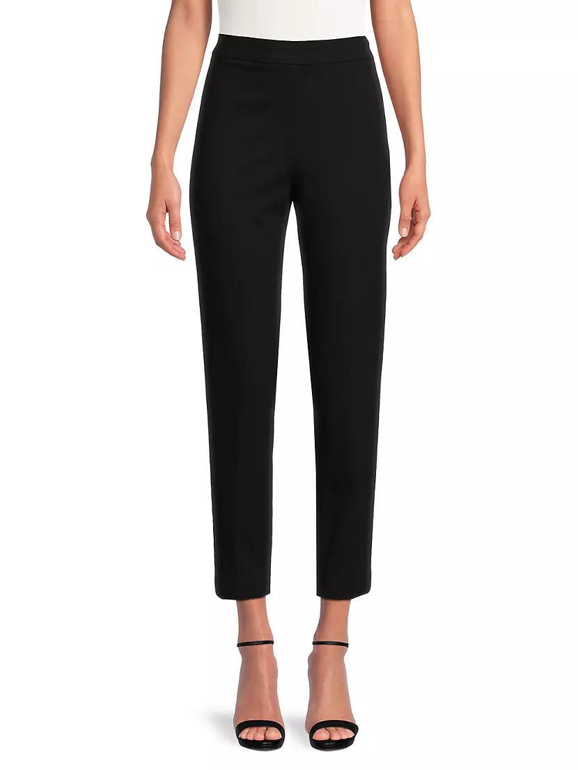 Compact Knit Straight-Leg Pants Product Image