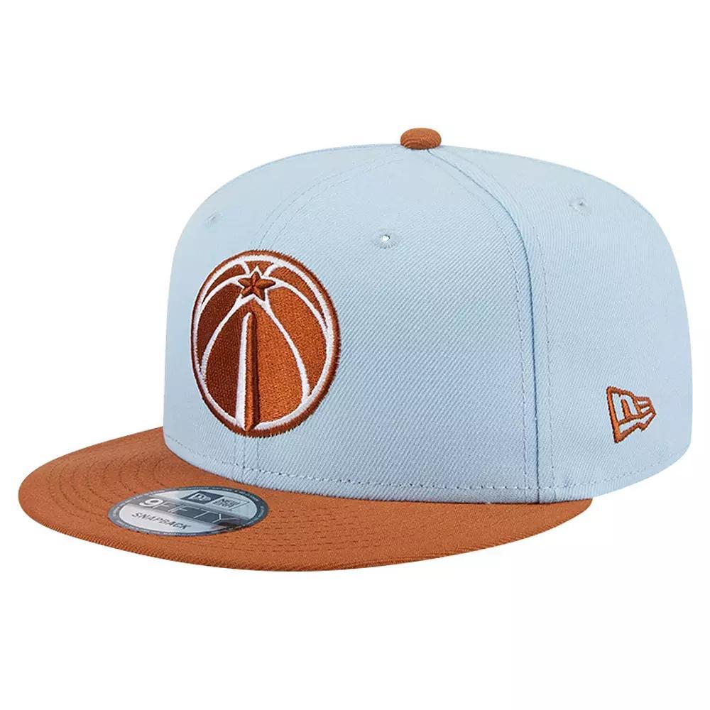 Men's New Era Light Blue/Brown Washington Wizards 2-Tone Color Pack 9FIFTY Snapback Hat, Wiz Light Product Image