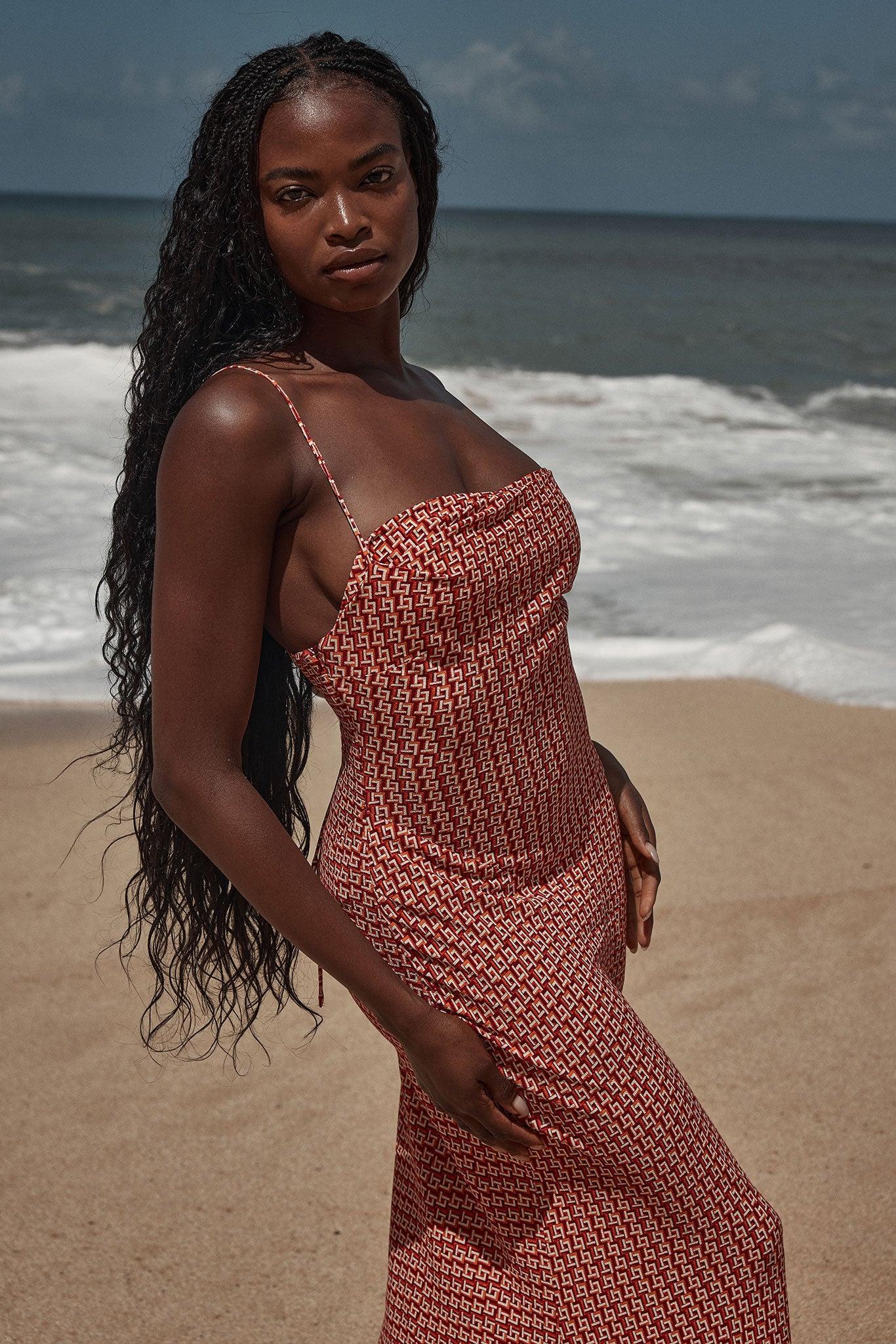 Cote D'azur Dress - Lattice Geo Product Image