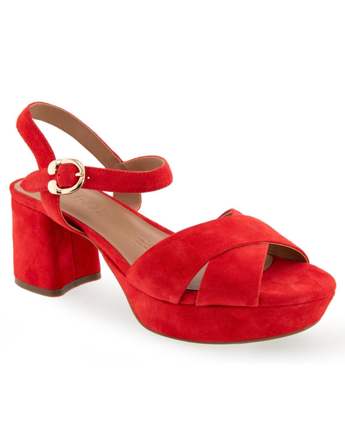 Aerosoles Cosmos Womens Suede Platform Sandals Product Image