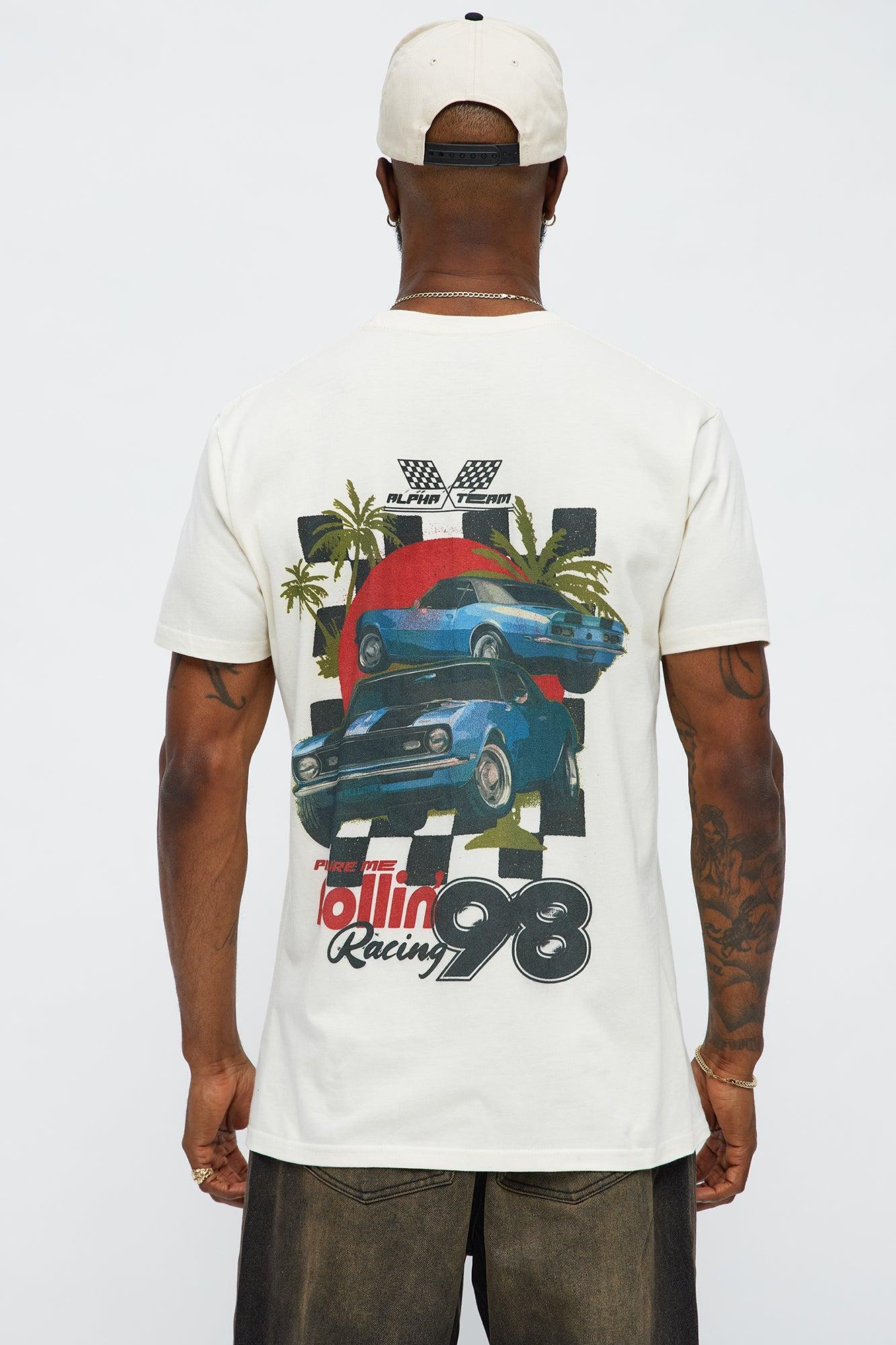 Rollin Racing 98 Short Sleeve Tee - Off White Product Image