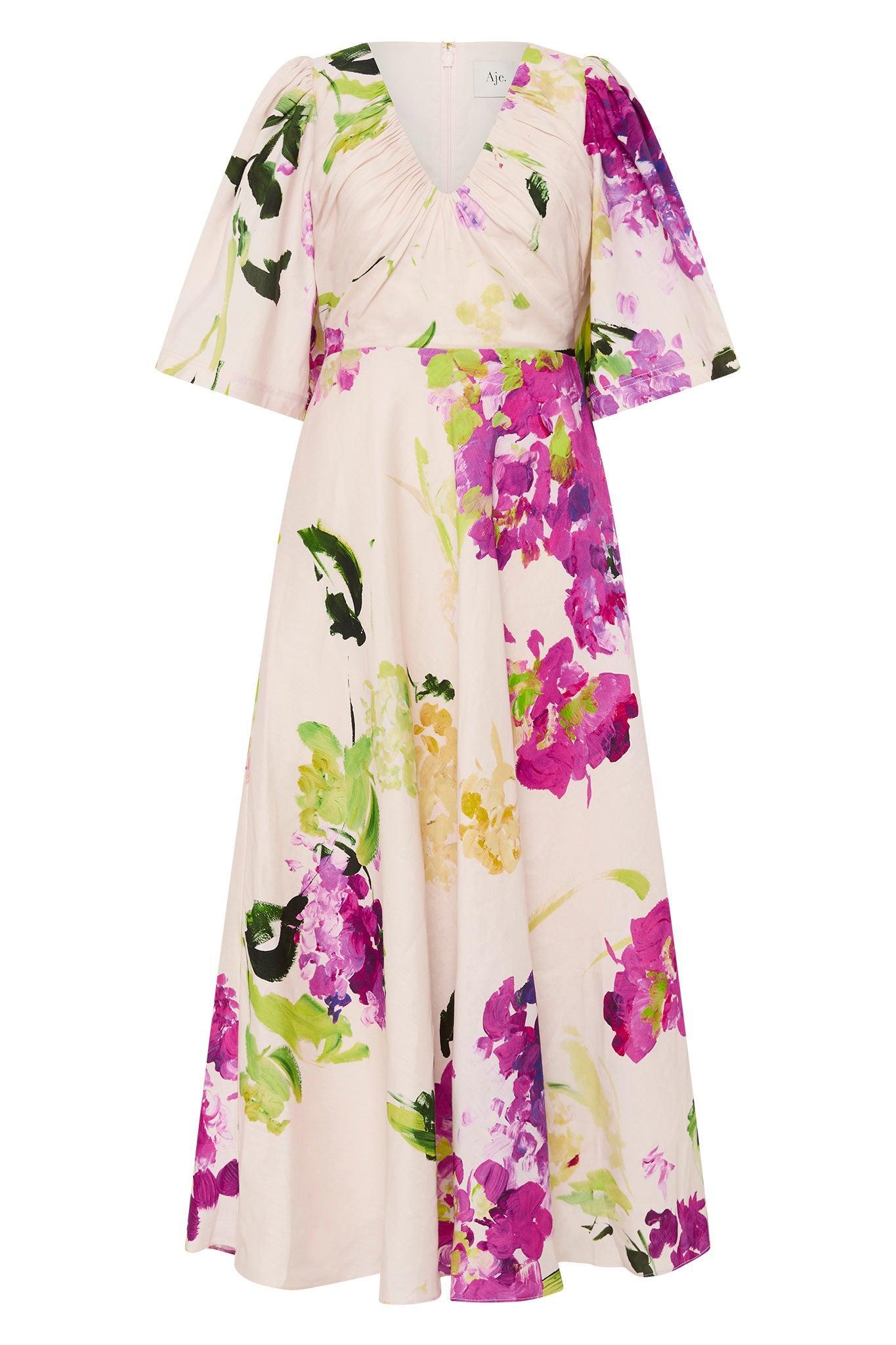Gilda Bell Sleeve Midi Dress Product Image