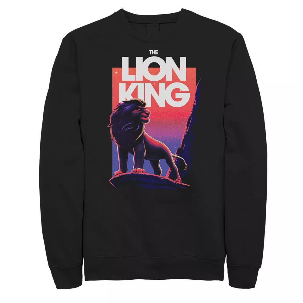Disney's The Lion King Simba Pride Rock Logo Poster Men's Sweatshirt, Size: XL, Black Product Image