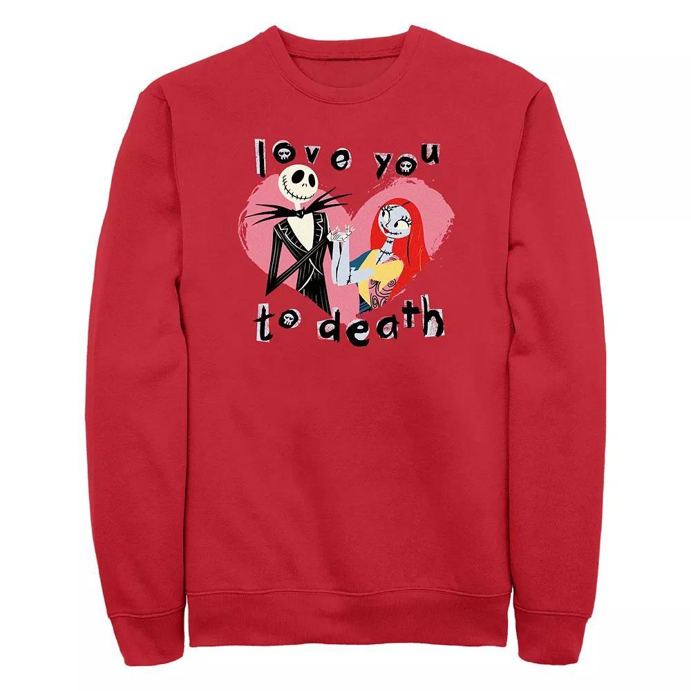 Disney's The Nightmare Before Christmas Love You To Death Men's Graphic Fleece, Size: XXL, Red Product Image