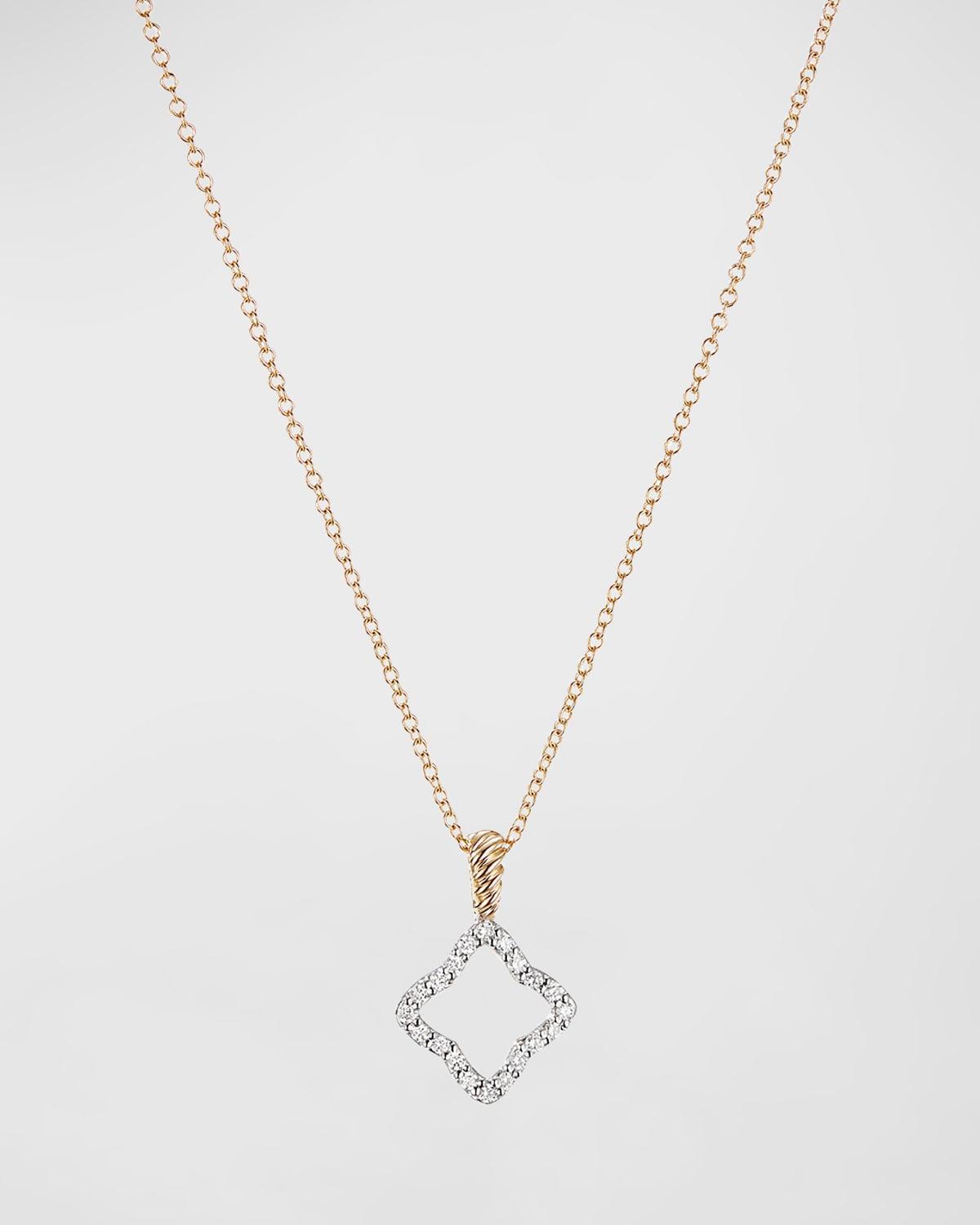 Womens Cable Collectibles Quatrefoil Necklace in 18K Yellow Gold Product Image