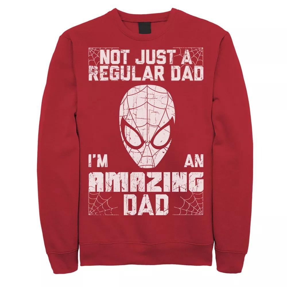Men's Marvel Spider-Man Father's Day Not Regular Sweatshirt, Size: XXL, Red Product Image