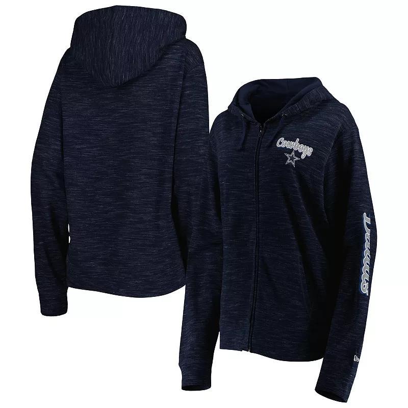 Womens New Era Dallas Cowboys Reverse Full-Zip Hoodie Blue Product Image