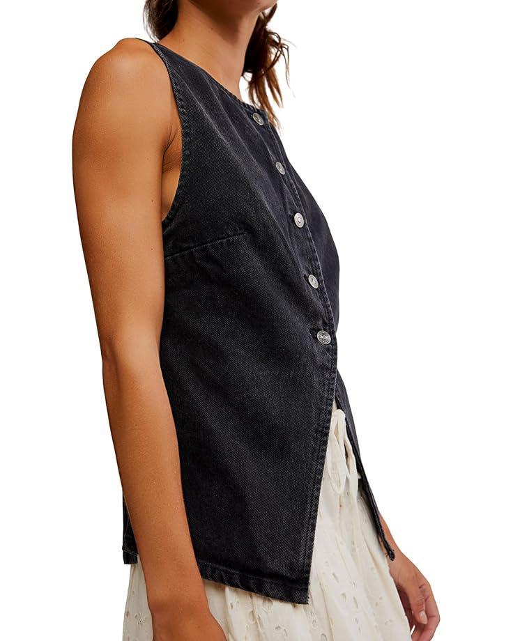 Cass Vest - Pinstripe Linen Product Image