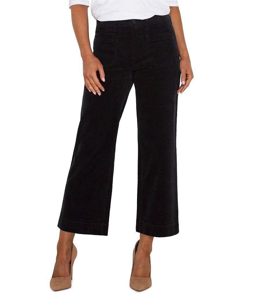 Liverpool Los Angeles Corduroy Stretch Crop Wide Leg Pant Product Image