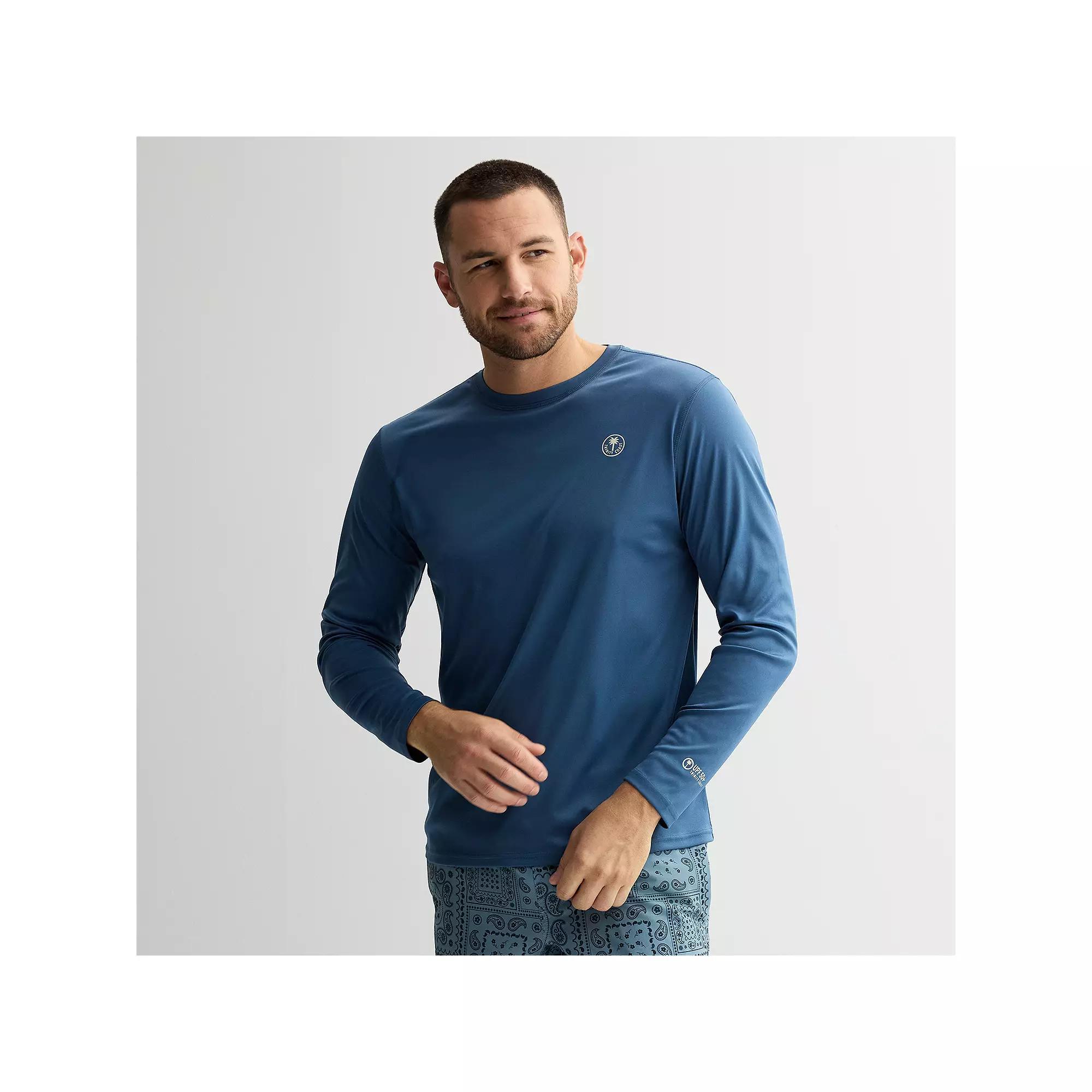 Men's Trinity Coast Long Sleeve Swim Shirt, Size: Small, Navy Blue Product Image