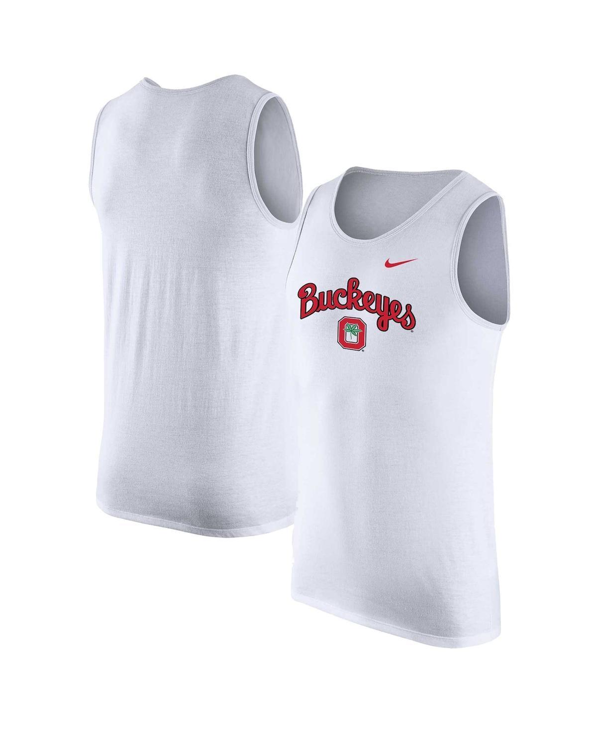 Men's Nike White Ohio State Buckeyes Vintage Logo Performance Tank Top, Size: XL Product Image