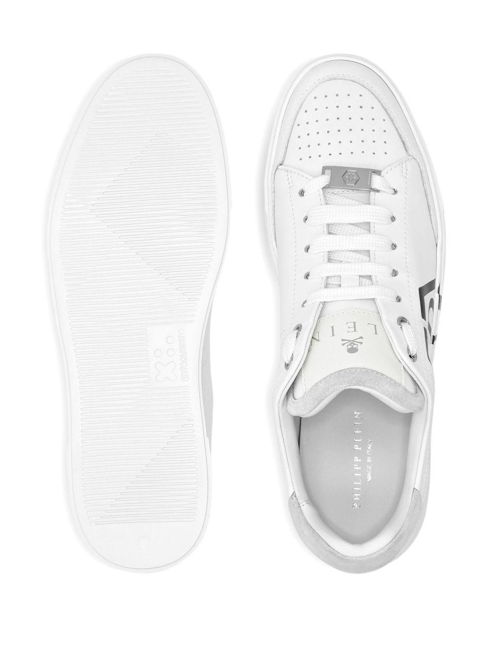 logo-detailed leather sneakers Product Image