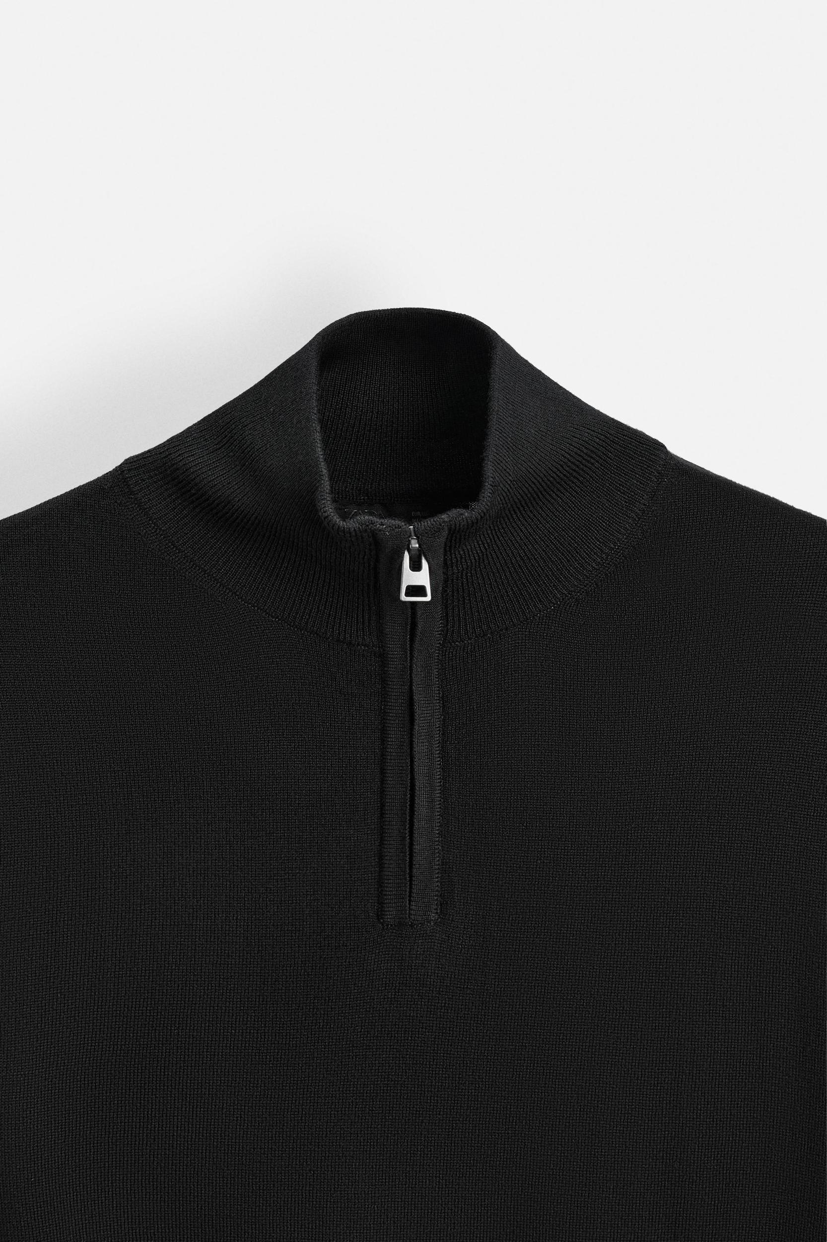 100% WOOL QUARTER ZIP SWEATER Product Image