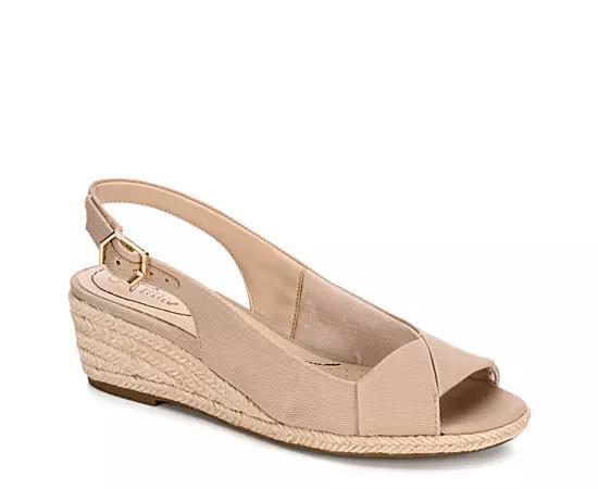 LifeStride Socialite Womens Wedge Sandals Brown Product Image