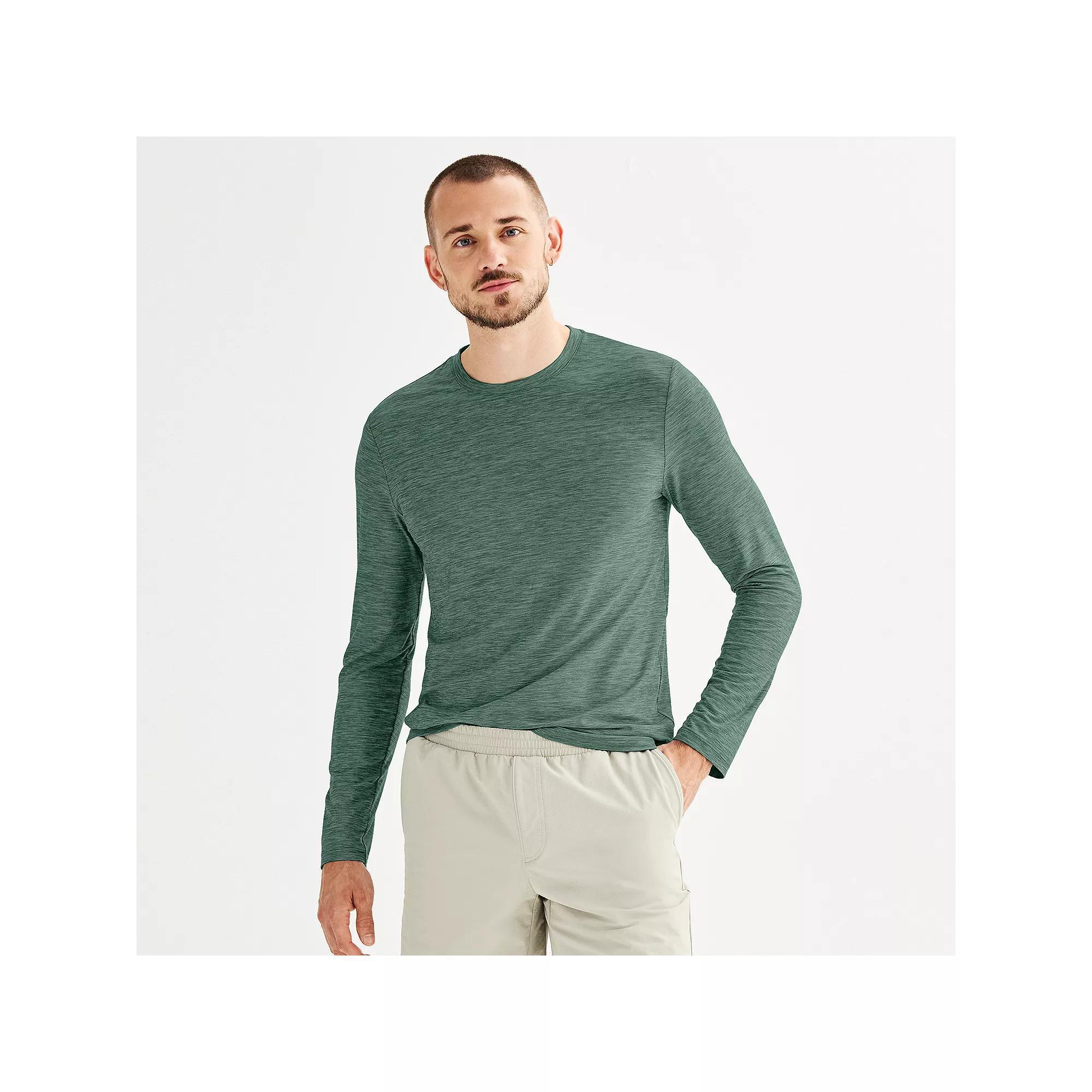 Men's FLX Luxury Soft Wander Long Sleeve Tee, Size: XXL, Beige Product Image
