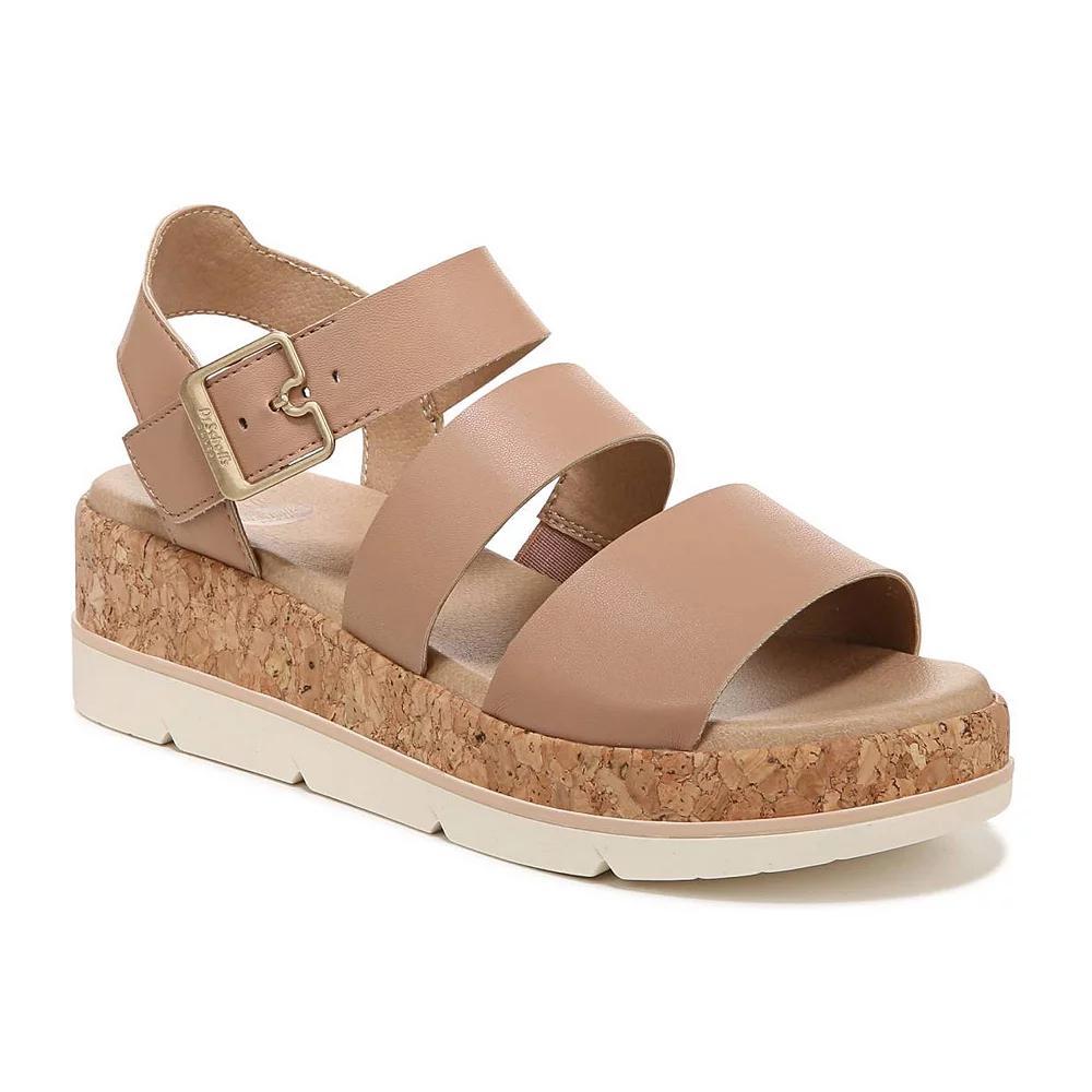 Dr. Scholl's Once Twice Women's Platform Sandals, Size: 7, Tawny Brown Product Image