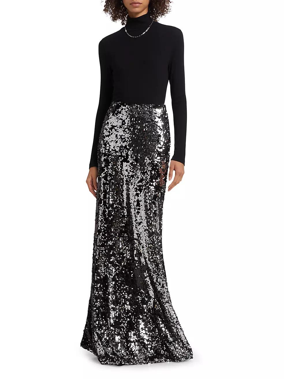 Zeta Sequined Maxi Skirt Product Image