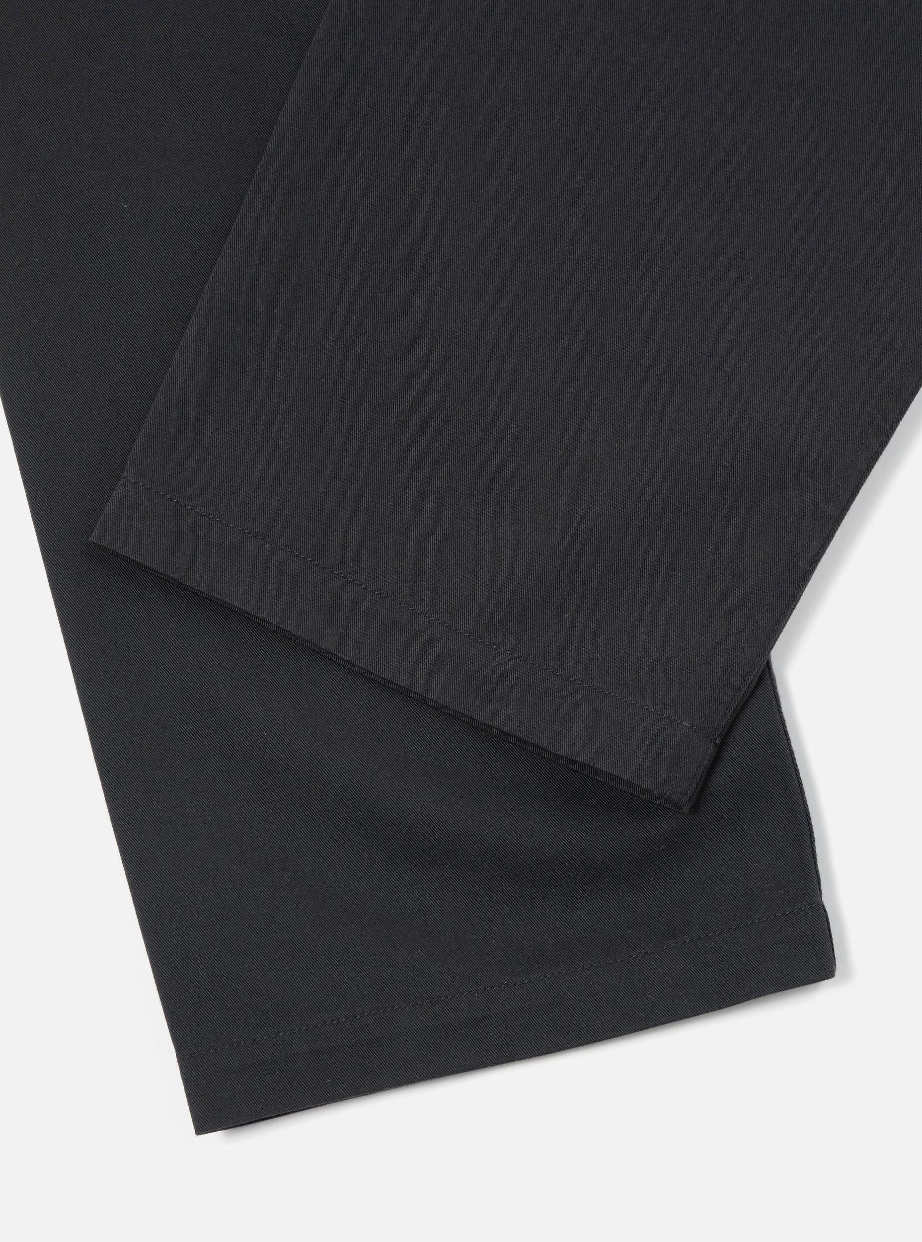 Universal Works Double Pleat Pant in Black Twill Product Image
