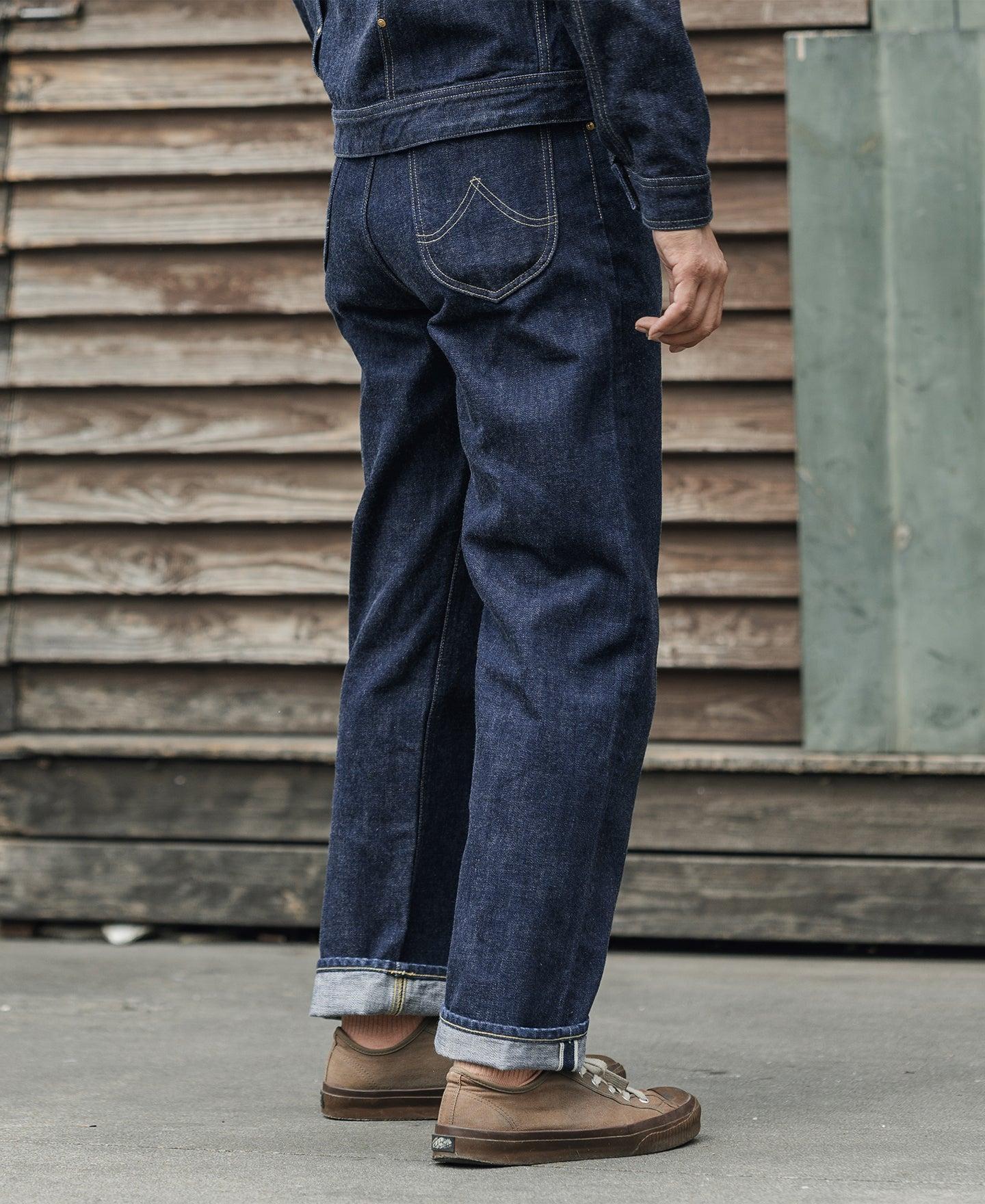 WWII Simplified Model Cowboy Selvedge Denim Jeans Product Image
