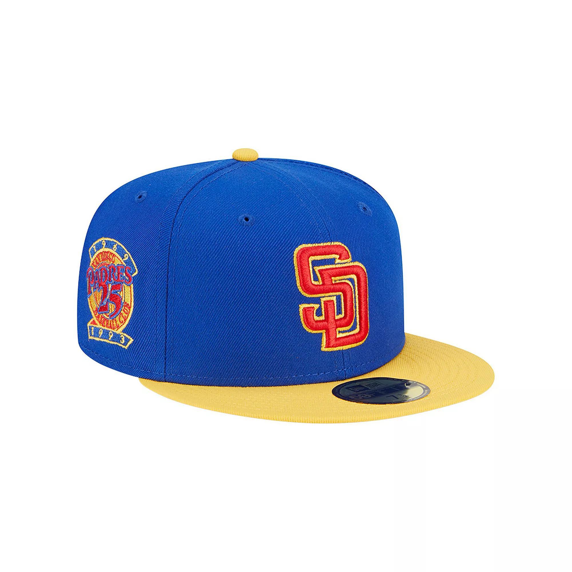 Men's New Era  Royal/Yellow San Diego Padres Empire 59FIFTY Fitted Hat, Size: 8, Blue Product Image