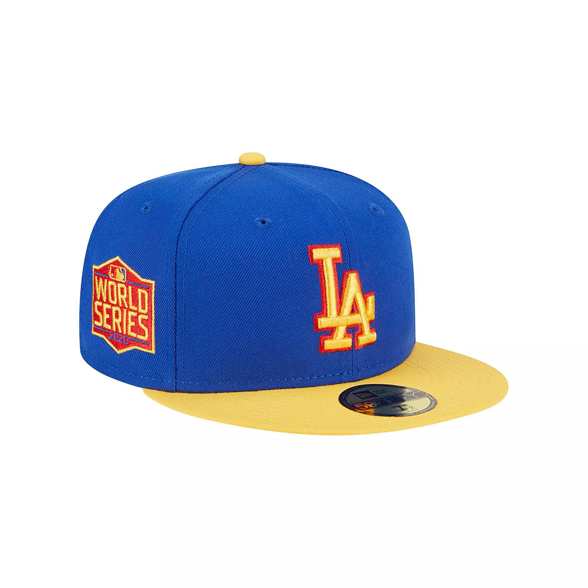 Men's New Era  Royal/Yellow Los Angeles Dodgers Empire 59FIFTY Fitted Hat, Size: 7 3/4, Blue Product Image