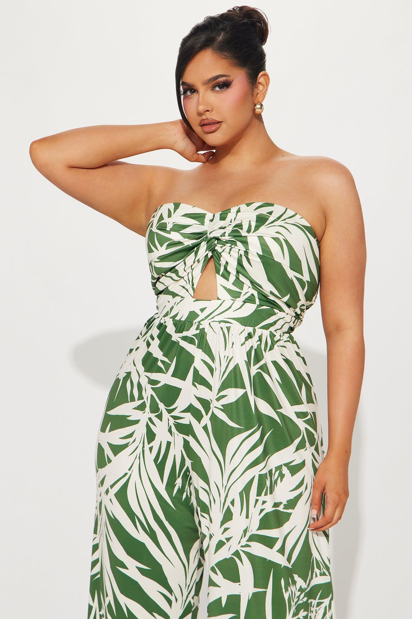 Weekend Resort Jumpsuit - Olive/combo Product Image