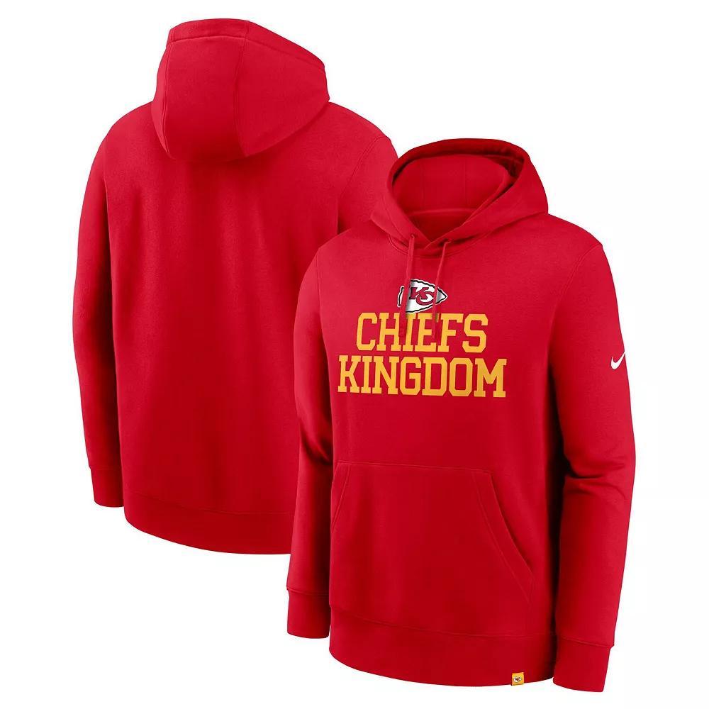 Men's Nike  Red Kansas City Chiefs Club Logo Pullover Hoodie, Size: XL Product Image