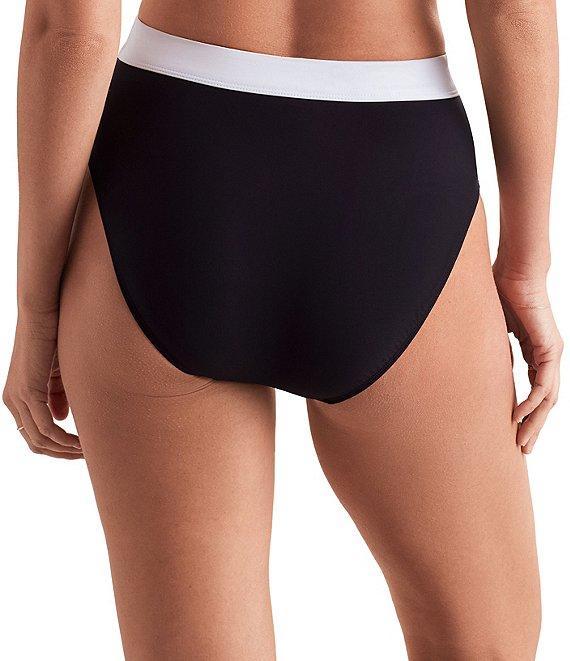 Mimi Flamingo Layered Solids Brooke High Waist Swim Bottom Product Image