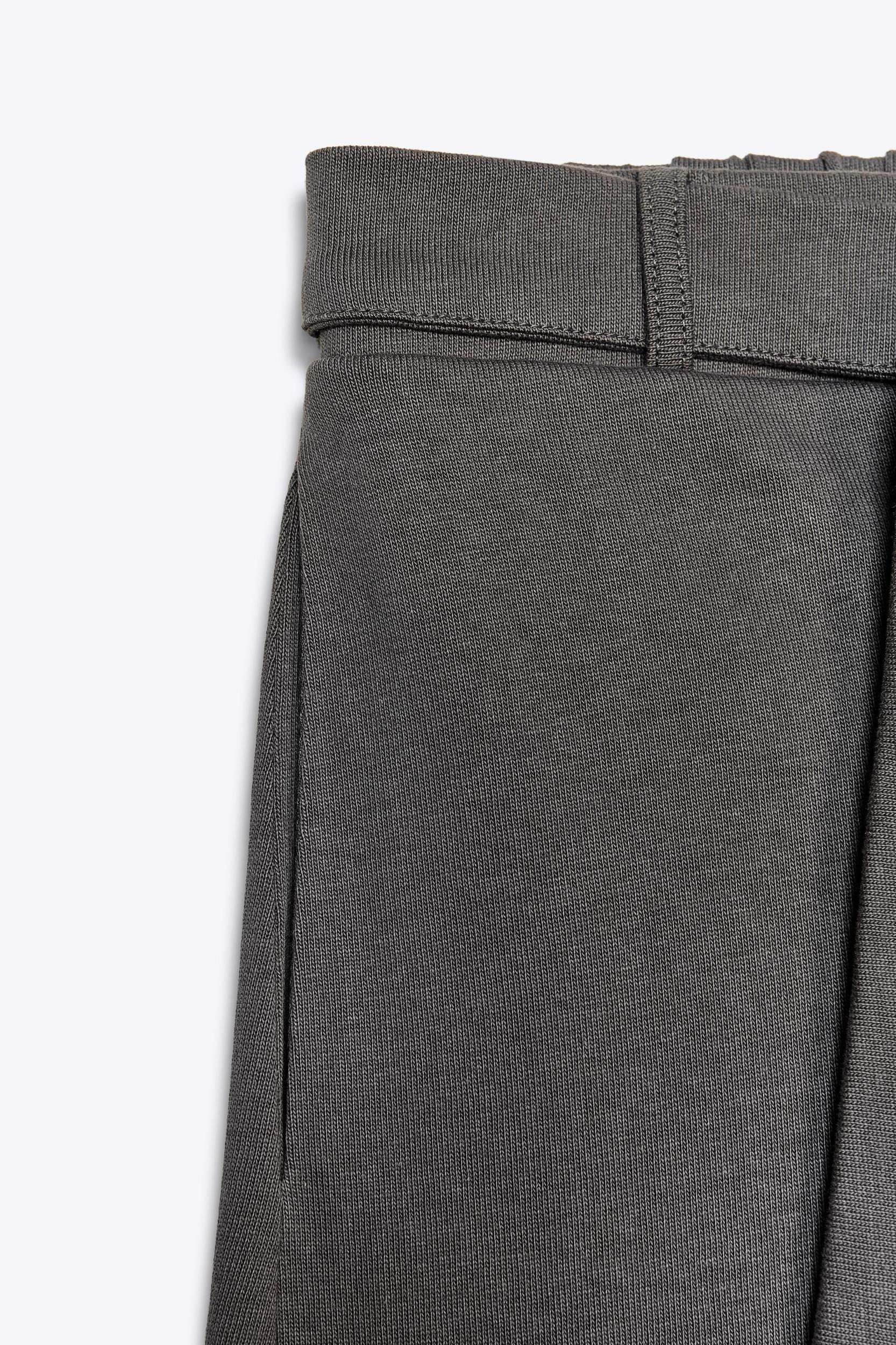 WIDE LEG BELTED PANTS Product Image