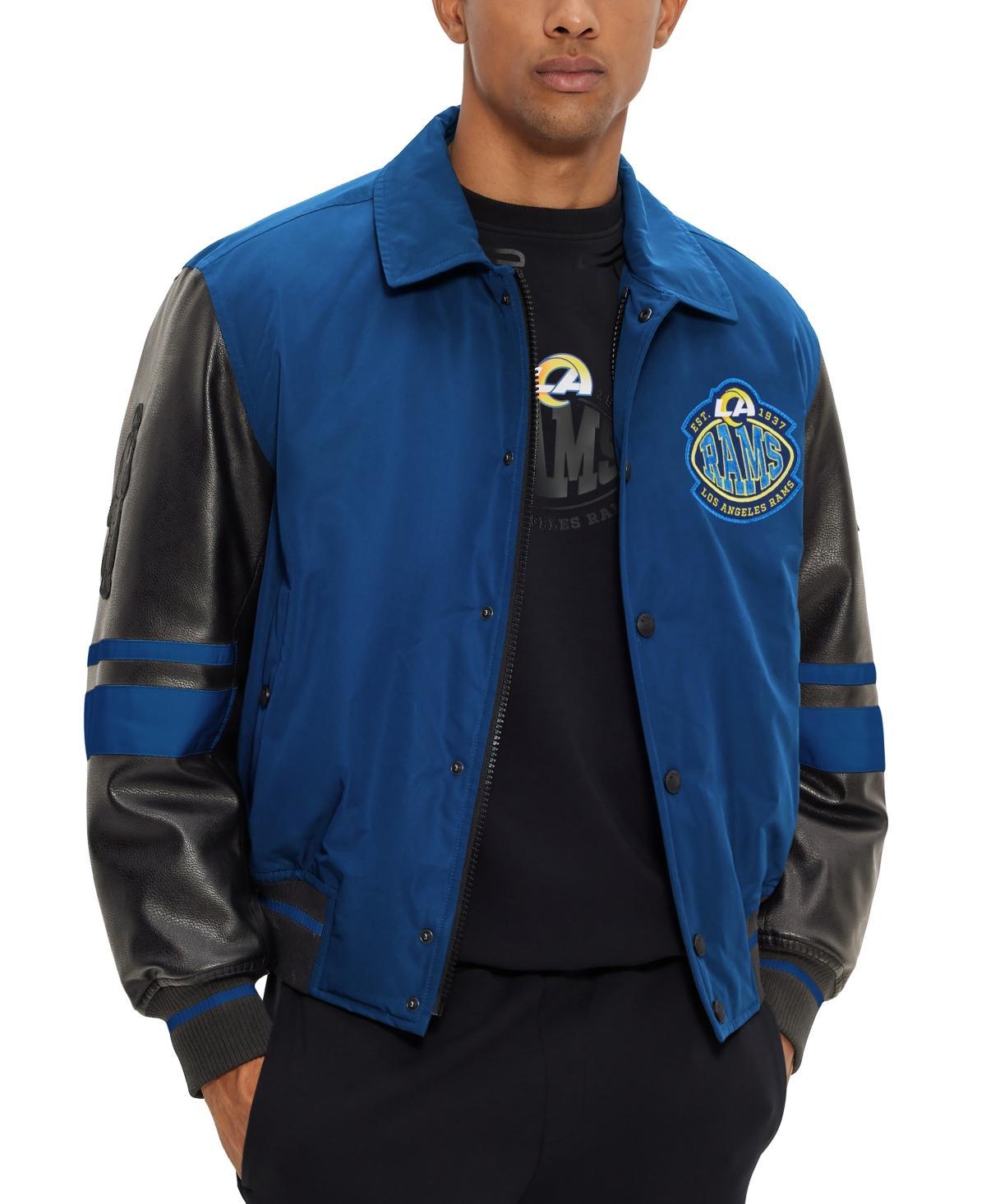 HUGO BOSS Boss X Nfl Water-repellent Bomber Jacket With Collaborative Branding In Rams Product Image