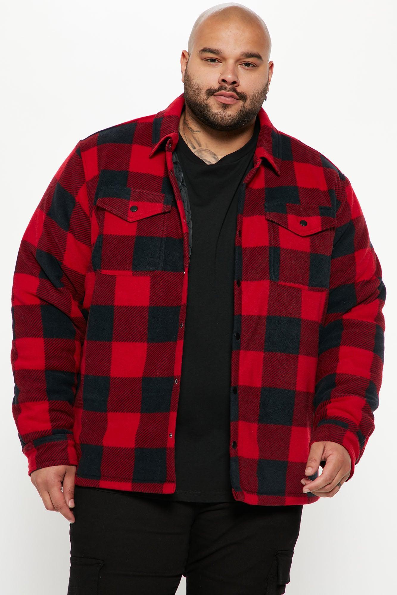 Lumber Flannel Shacket - Red/Black Product Image