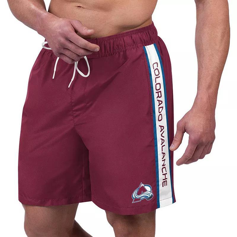 Men's G-III Sports by Carl Banks Burgundy Colorado Avalanche Streamline Volley Swim Trunks, Size: Large, Med Re Product Image
