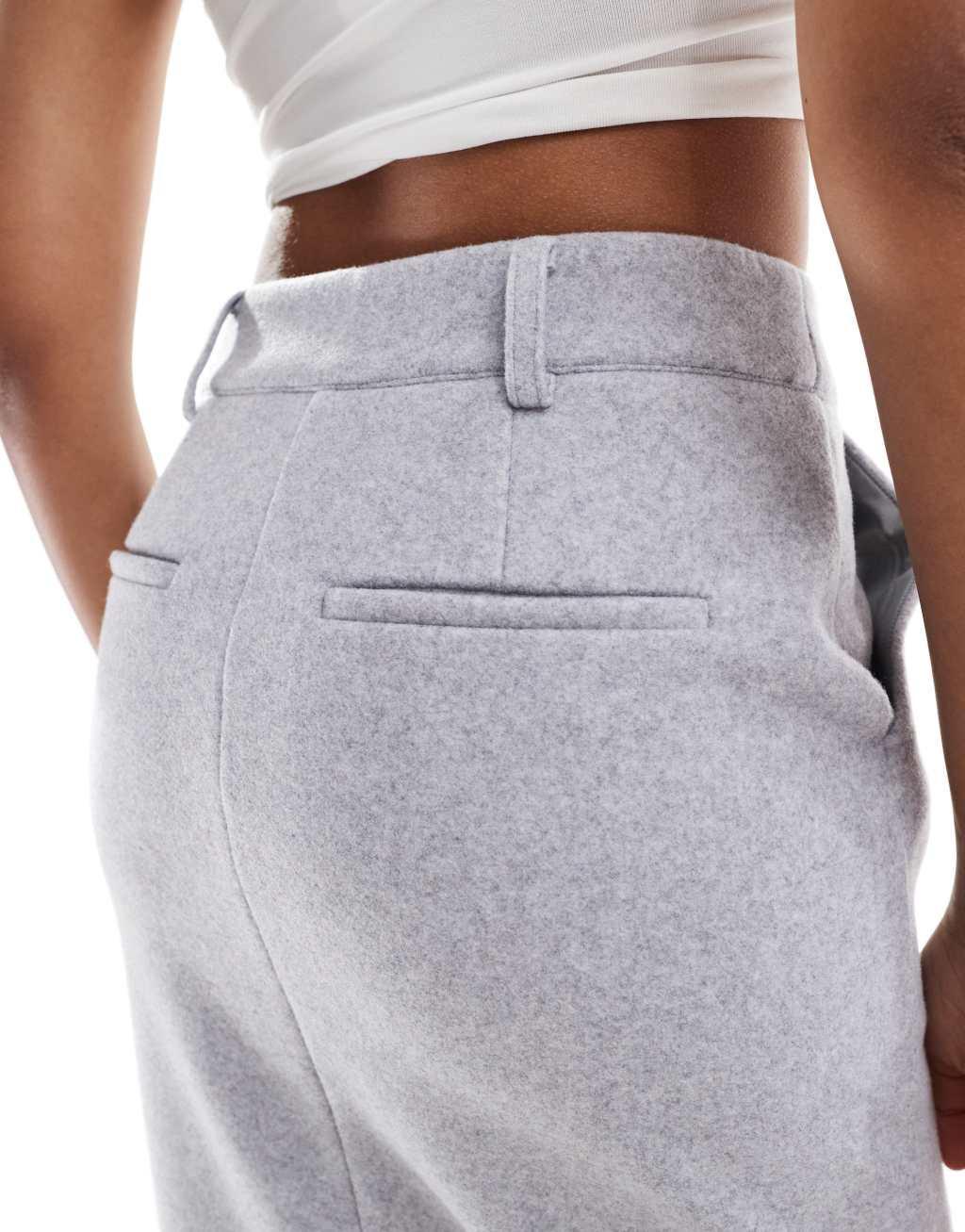 Pretty Lavish tailored maxi skirt in gray Product Image