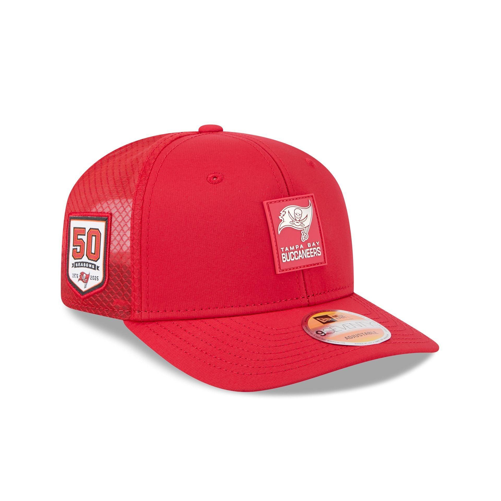 Tampa Bay Buccaneers 2025 Sideline Hot Weather 9SEVENTY Trucker Hat Male Product Image
