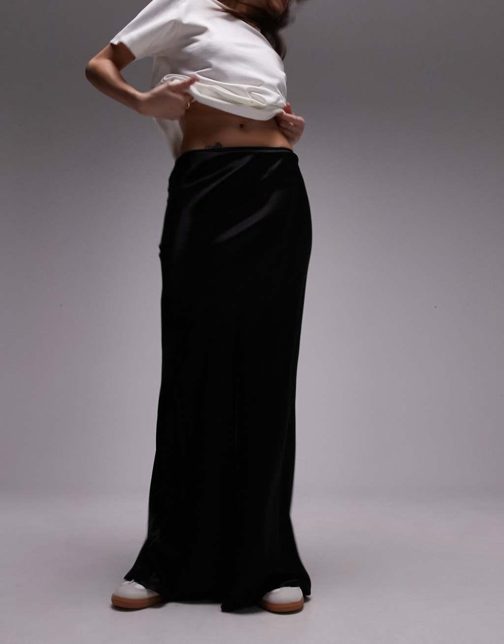 Topshop animal print maxi bias skirt Product Image
